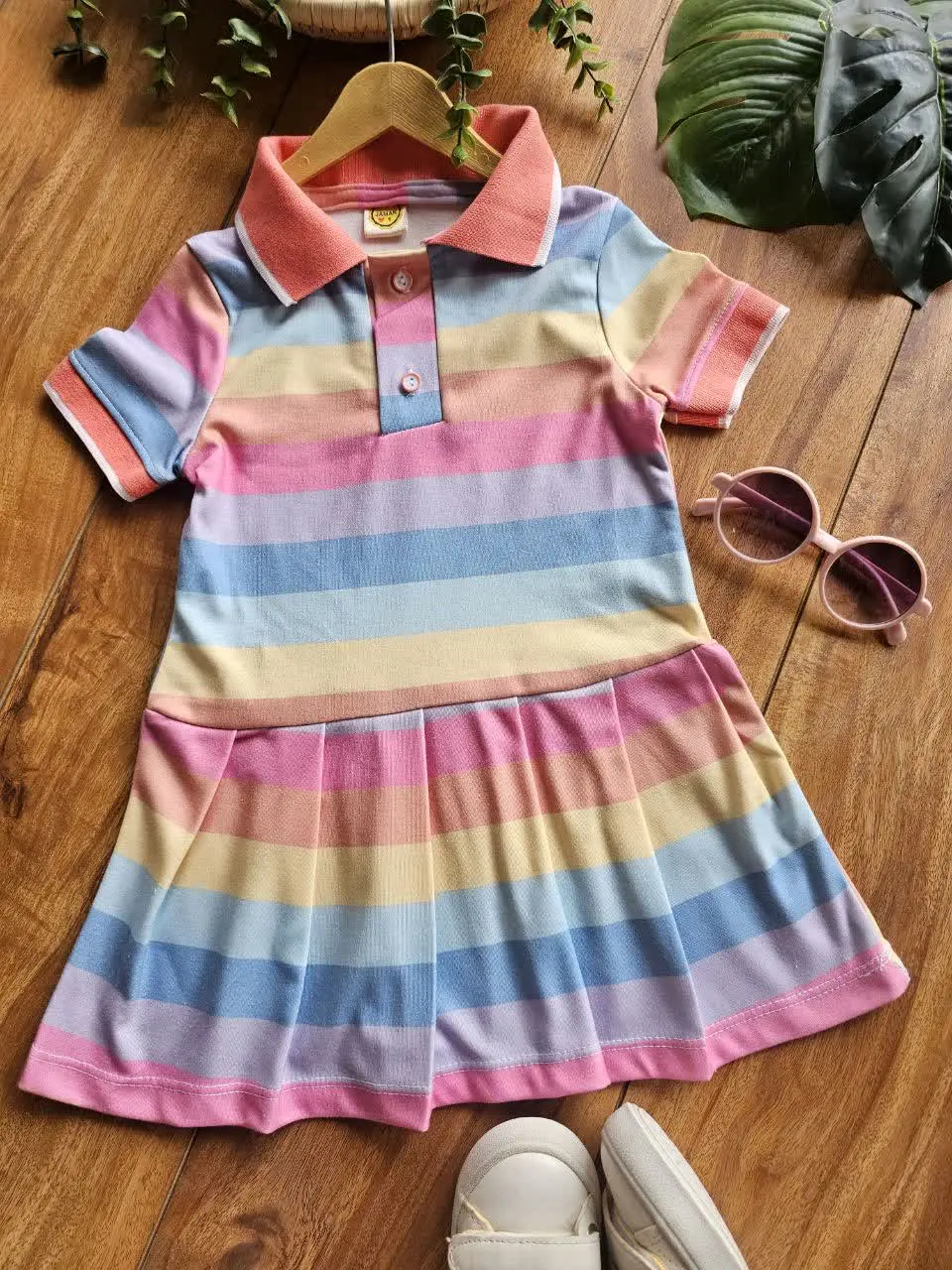 پیراهن دخترانه راه راه
