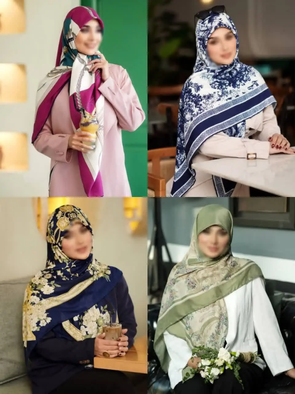 ⚜کلیه روسری های نخی کجراه ک...