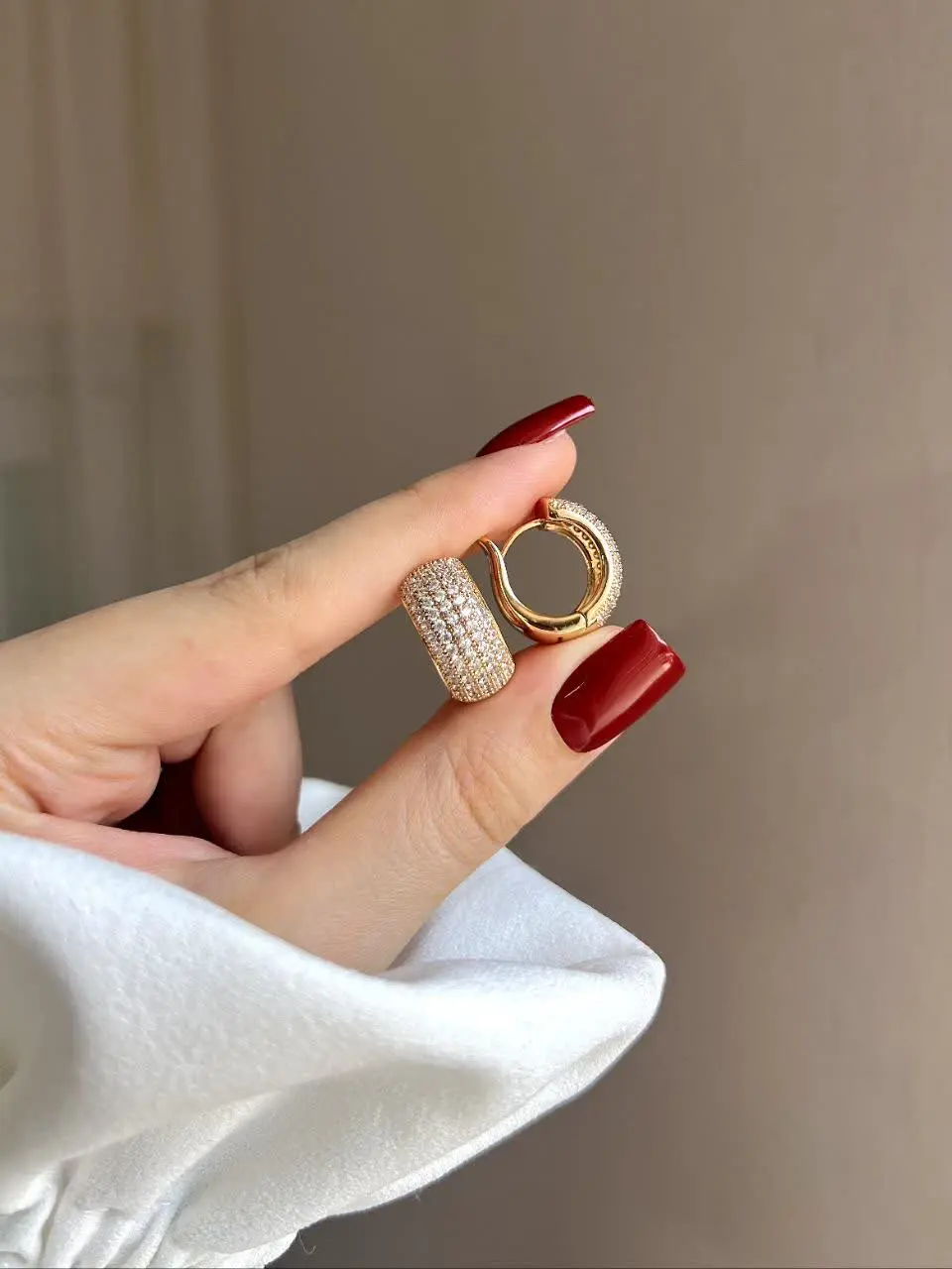 💍گوشواره ژوپینگ فول نگین 🤤