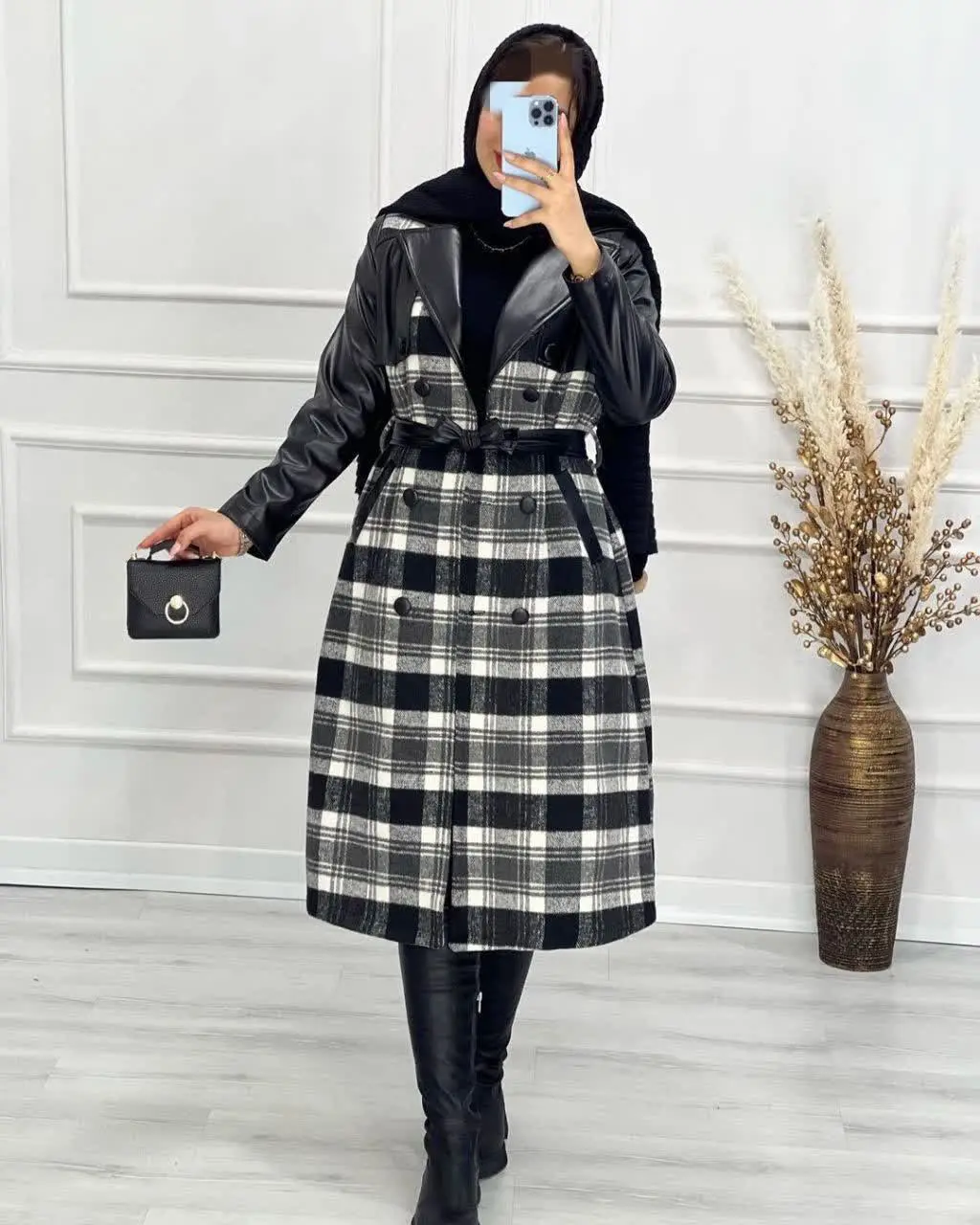 👚 نام: پالتو استین چرم
