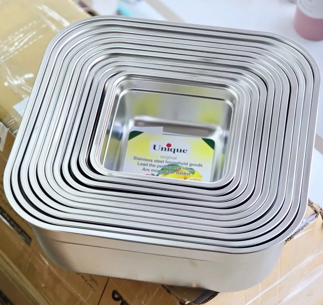 ✅ لگن ۱۱ پارچه استیل Unique