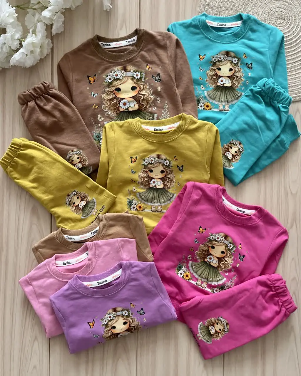 بلوز شلوار دختر دامن چین دار
