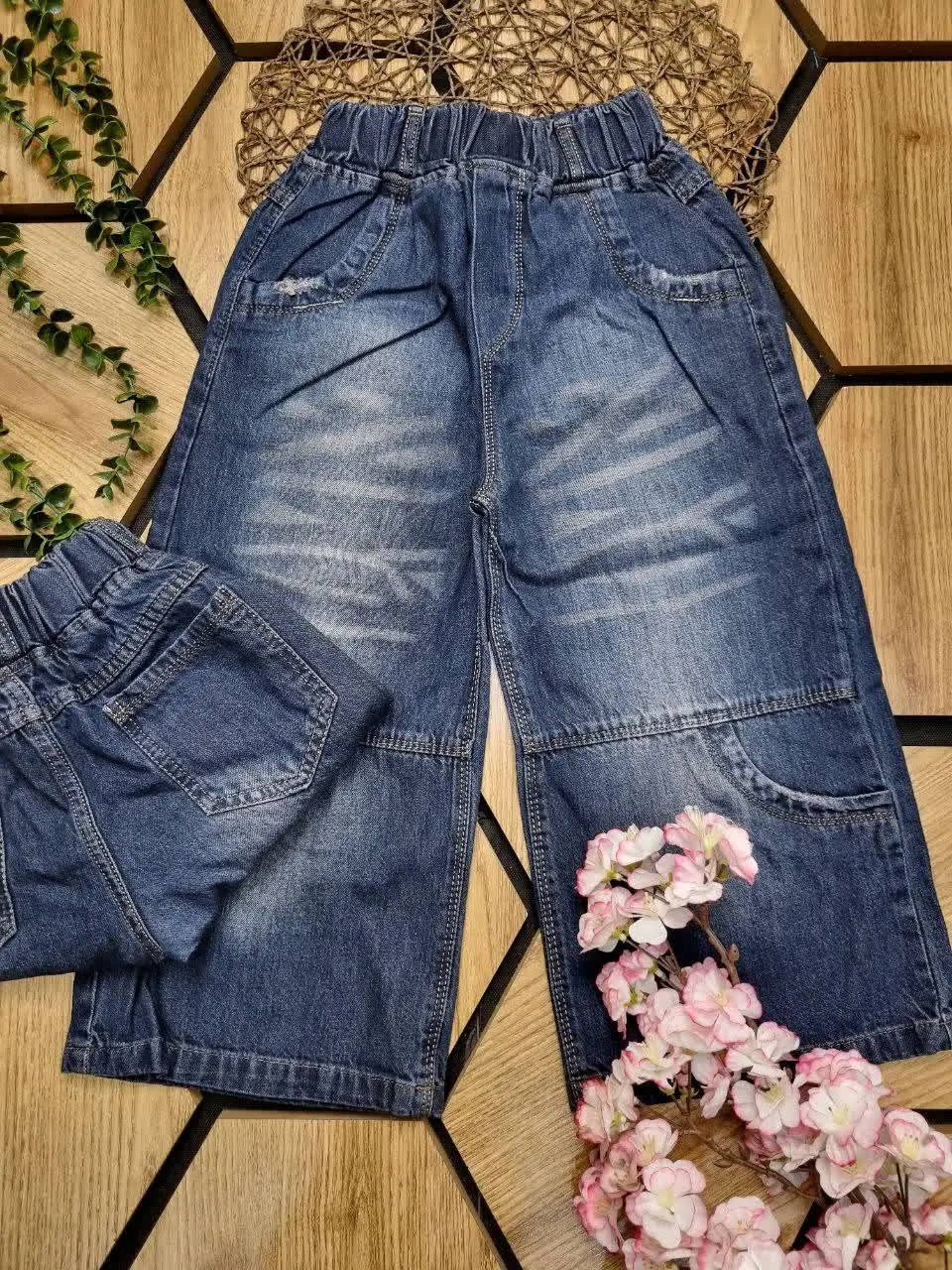 👖شلوار لی فول بگ دخترانه 👧