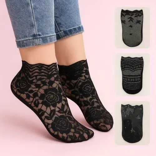 جوراب پاپوش رو فرشی نیم ساق
