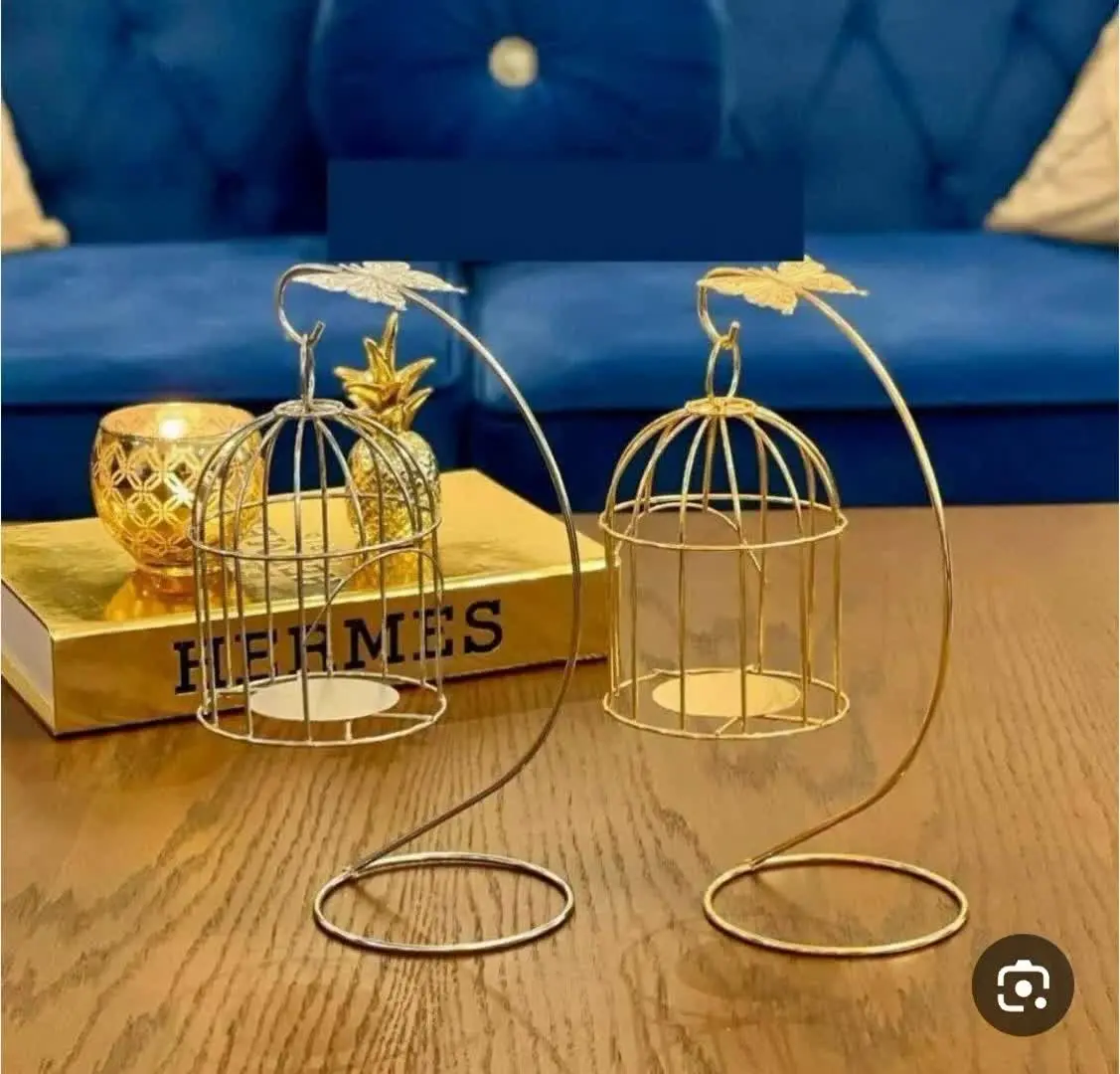 جاشمعی طرح قفس طلایی کوچک
