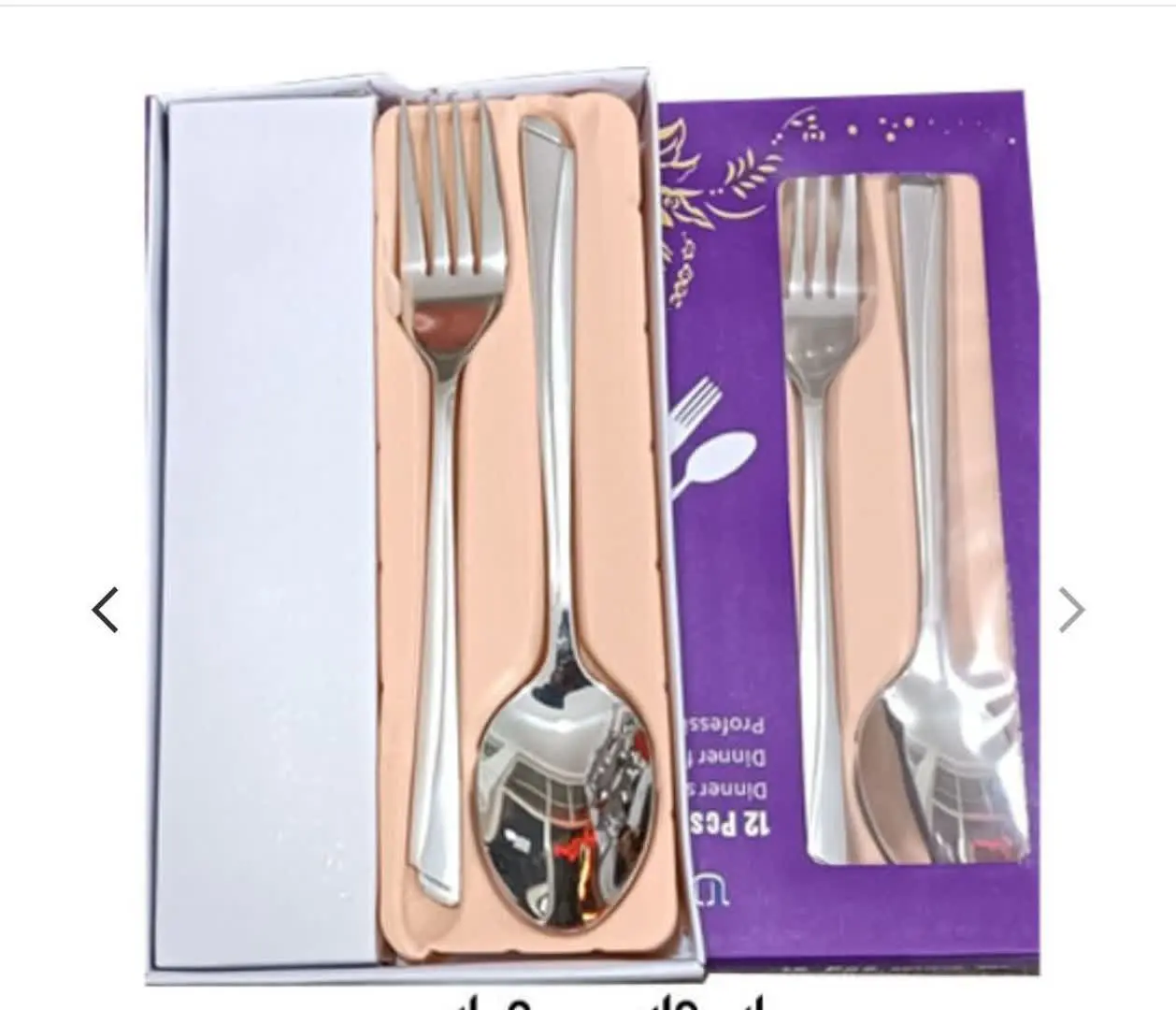۶عدد قاشق ۶عدد چنگال 
