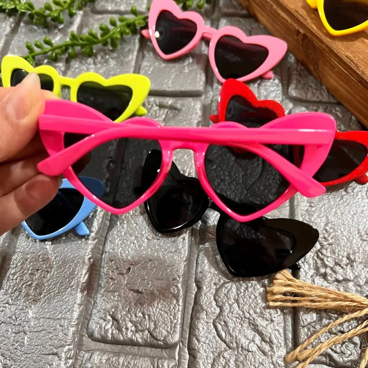 💞عینک قلبی فانتزی دخترانه 💞
