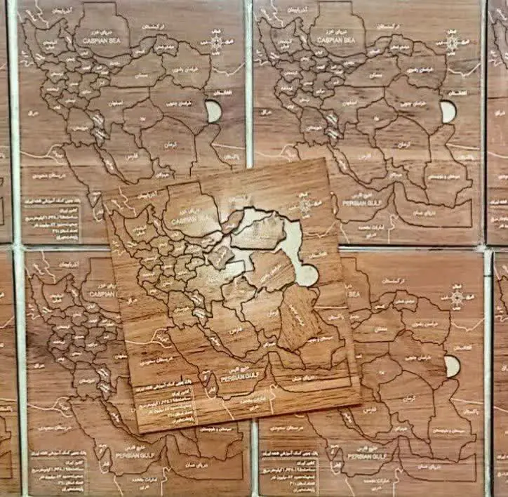 پازل چوبی نقشه ایران
