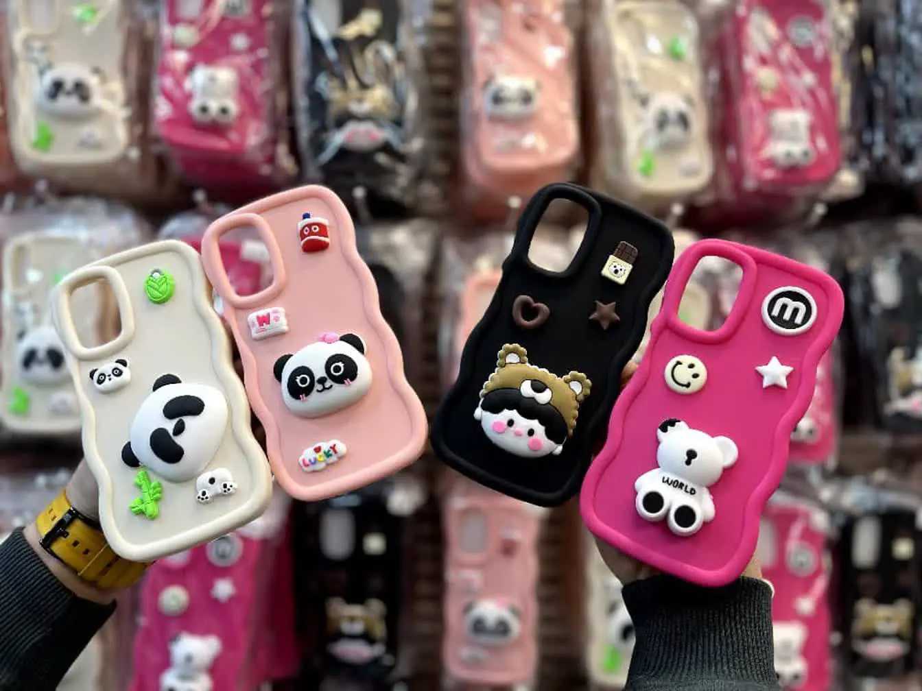 📱مدل قاب: قاب عروسکی موجی برجسته مخصوص انواع #سامسونگ #شیائومی و #هواوی
