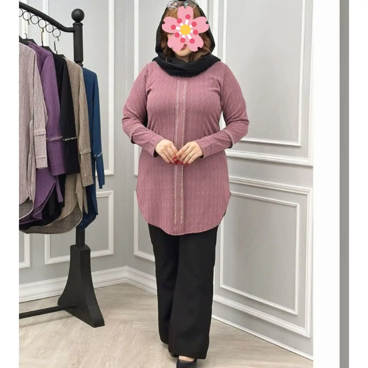 🦋نام محصول: تونیک شلوار نگینی 💎
