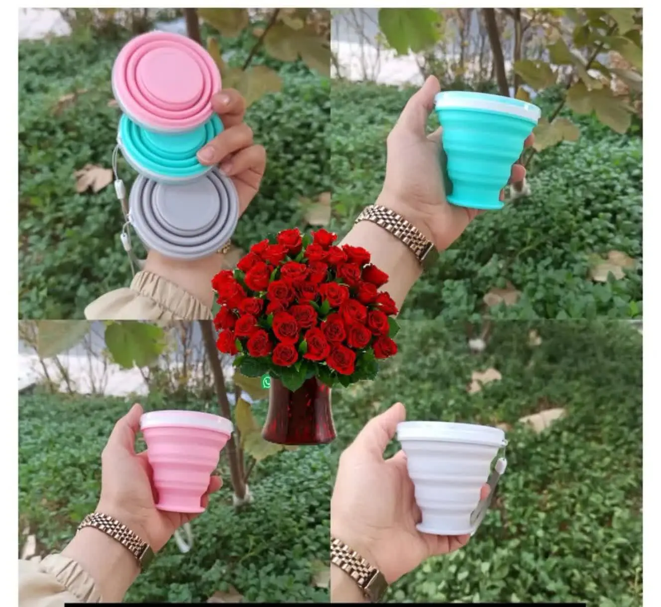 🌈لیوان تاشو سیلیکونی