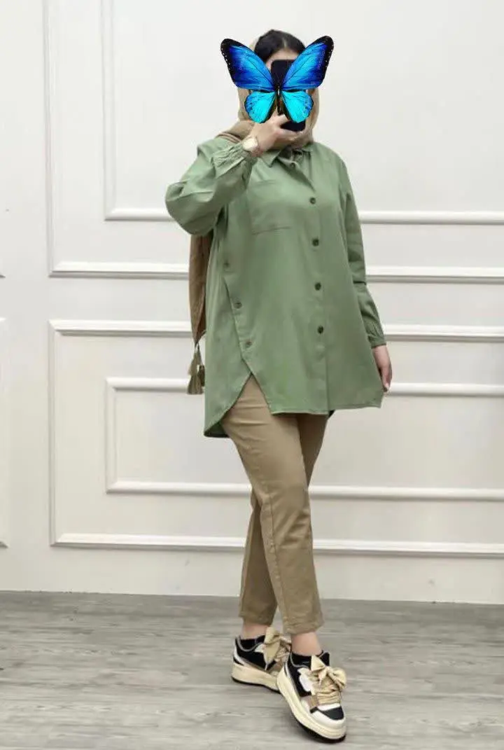 نام: مانتوبغل دکمه سجاف دوزی جنس: کتان 
