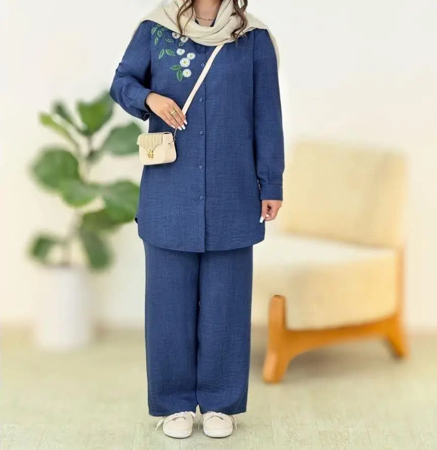 ست تونیک شلوار گلدوزی 🍃