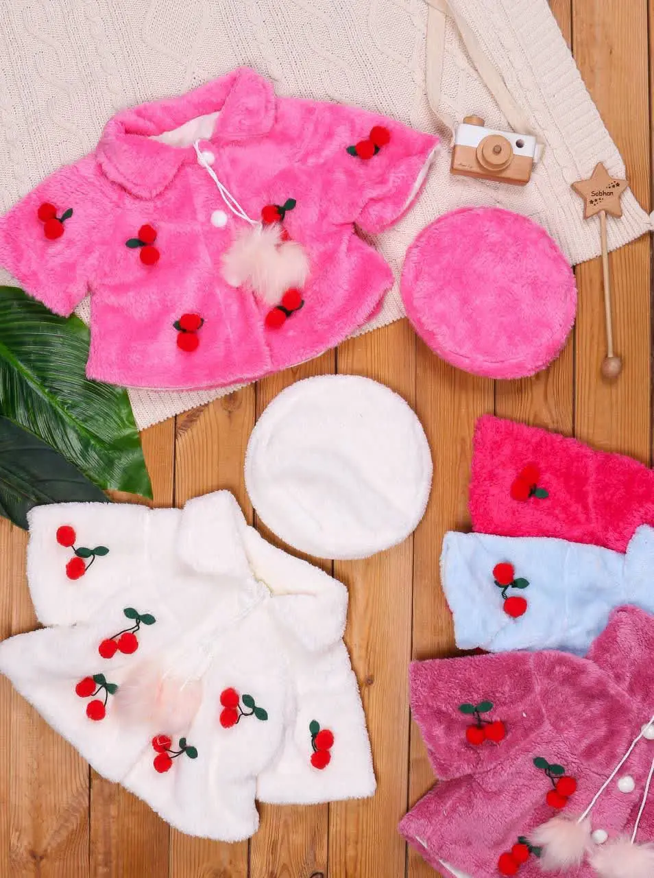 🎄شنل پولیشی کلاه دار گیلاسی...