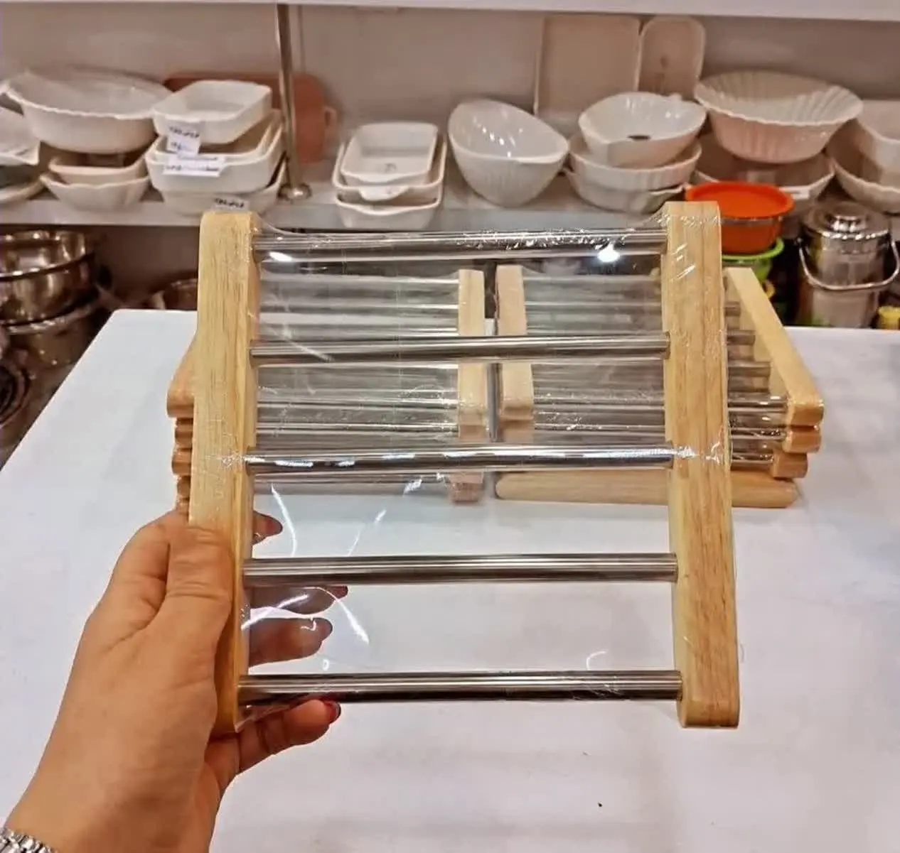 🍄 زیر قابلمه چوبی و استیل