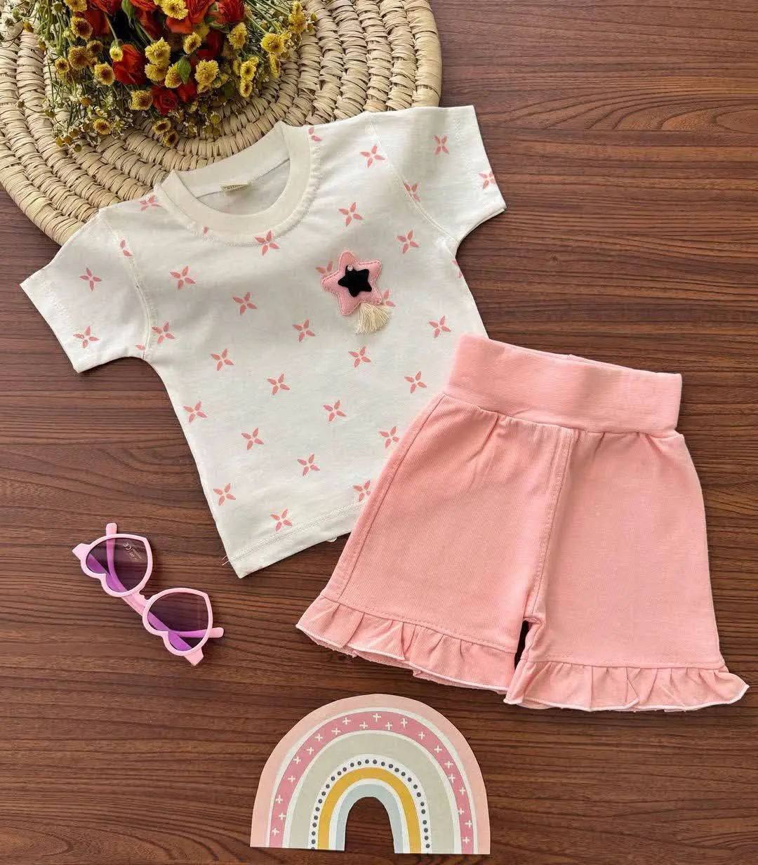 تیشرت شلوارک دخترانه 
