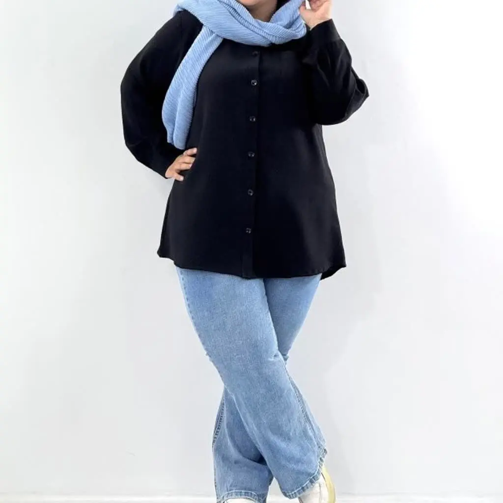 🔸 نام: #شومیز مانتویی خنک #سایزبزرگ
