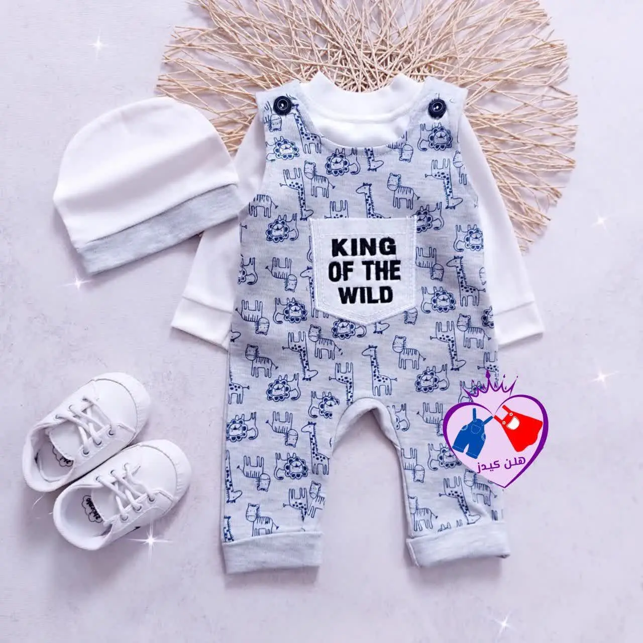 سه تیکه پیشبندی جلوجیب حیوانات
