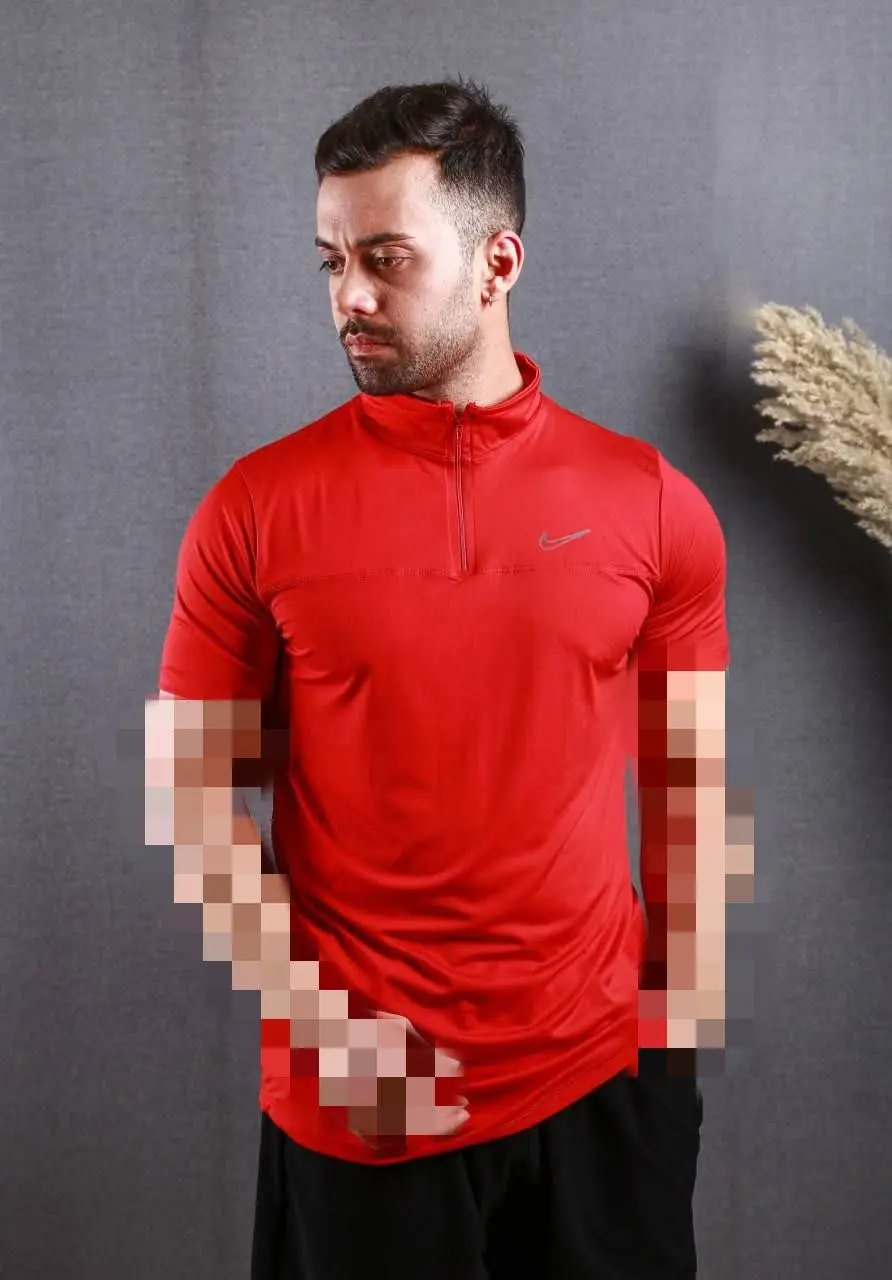 تتیشرت مردانه نیم زیپ نایکی
