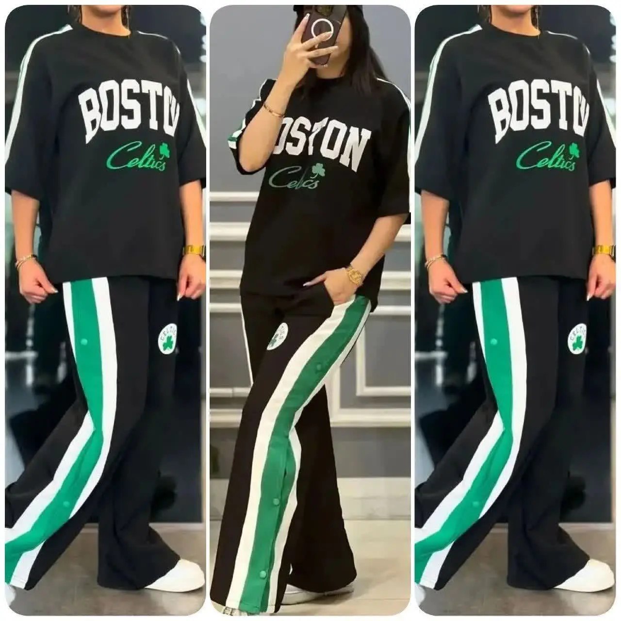 ❤️#تیشرت_شلوار بگ بیرون پوش BOSTON
