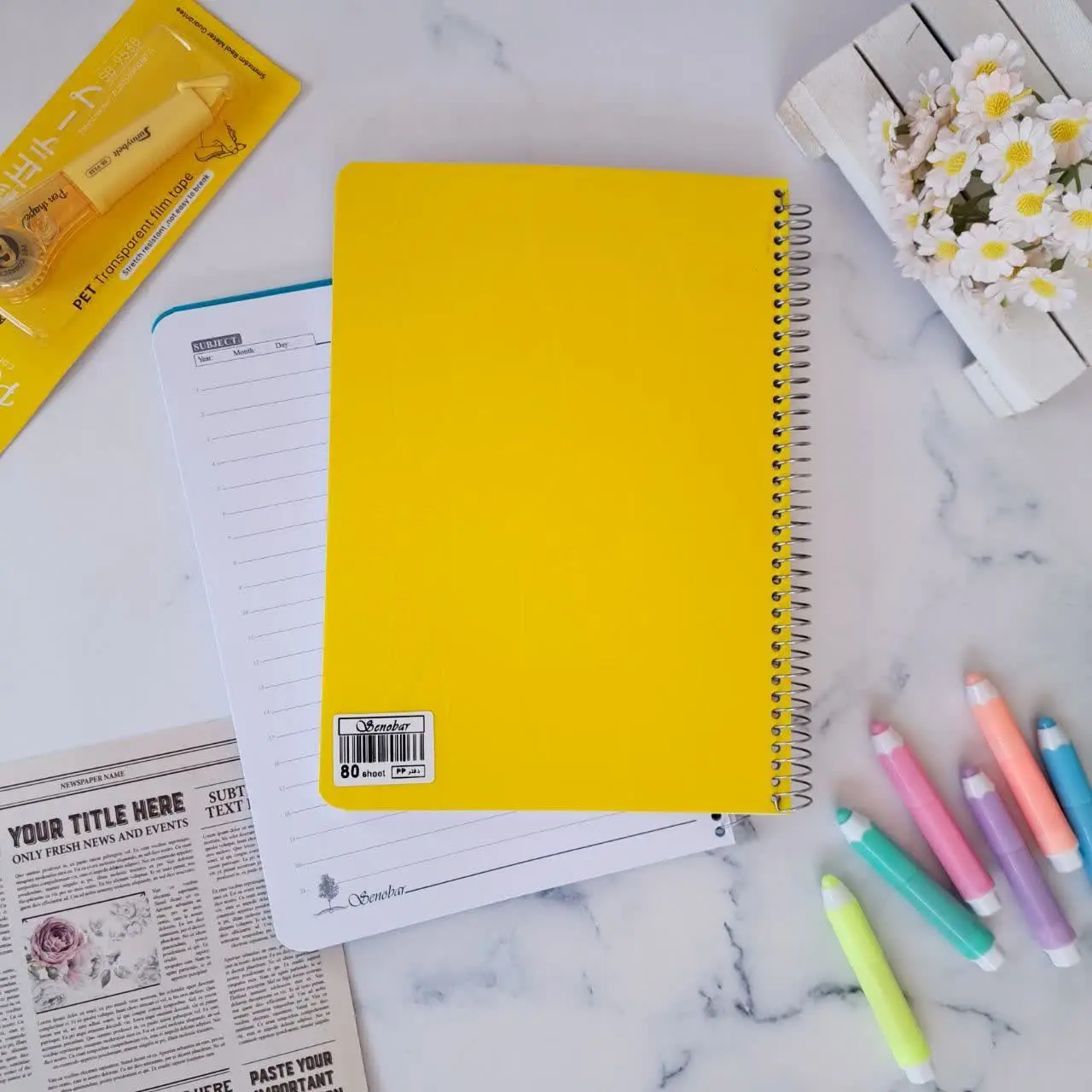 دفتر سیمی جلد طلقی
