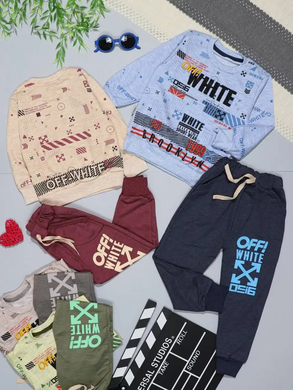 👫بلوز و شلوار گلدوزی OFF WH...