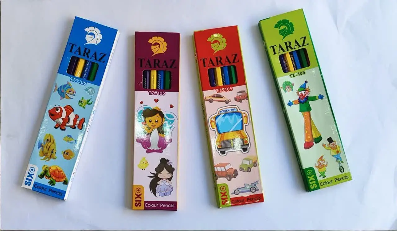 مداد رنگی ۶ مقوایی تراز
