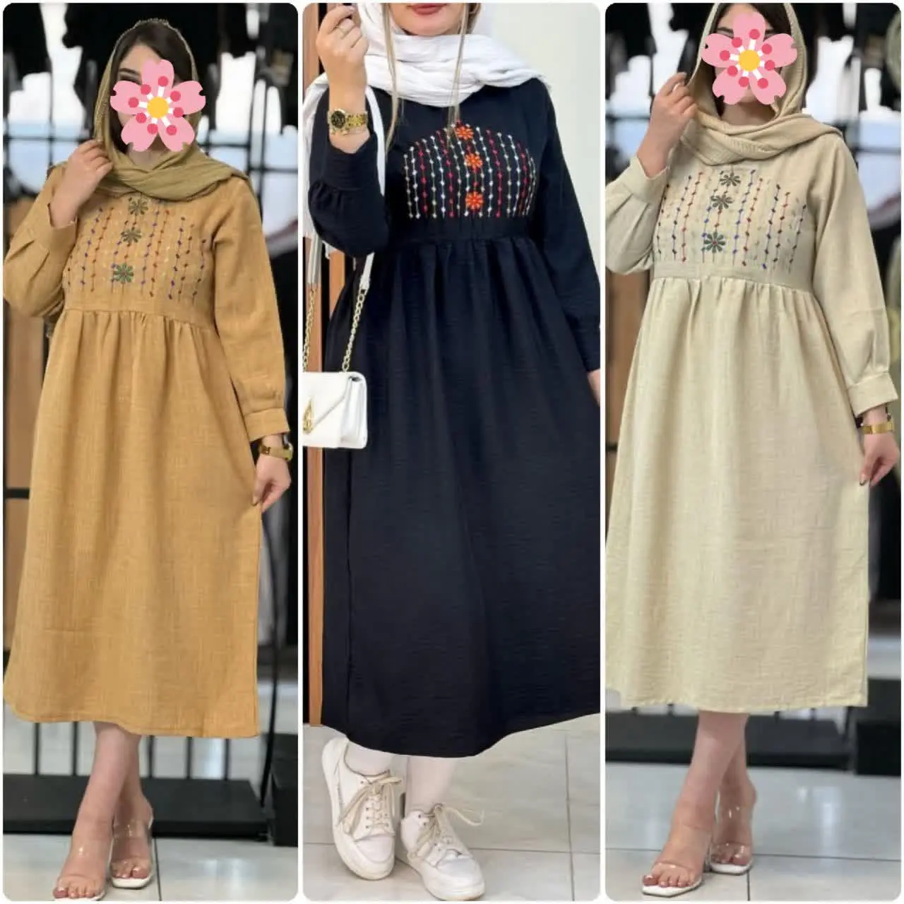 🌸 نام: ماکسی مانتویی گندم
