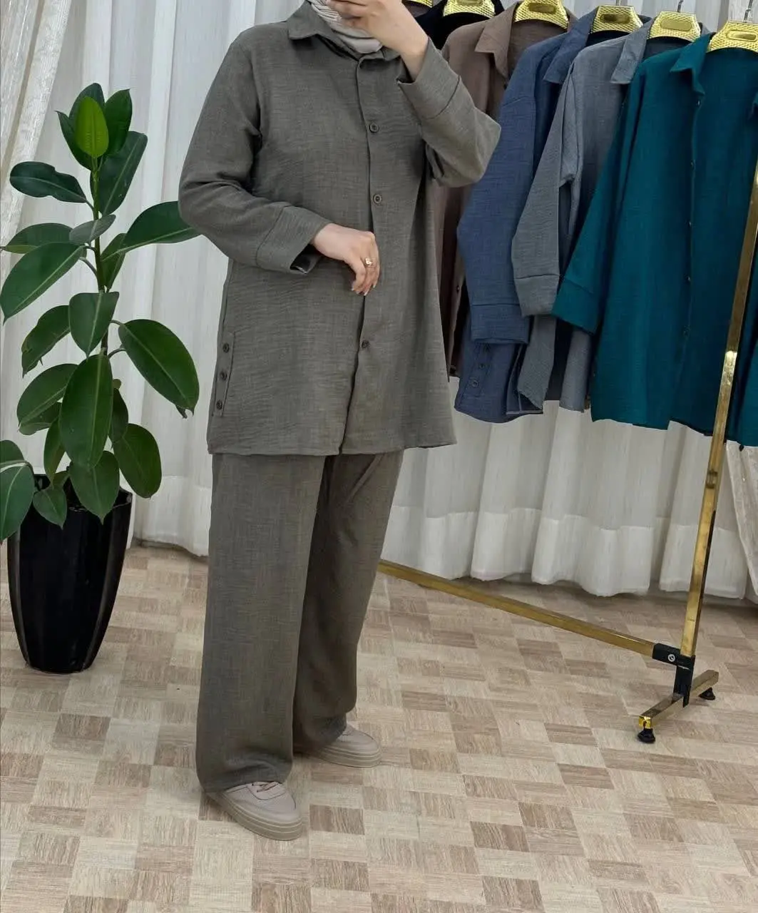 ⭕نام: ست شانتون یقه دار ۲۴
