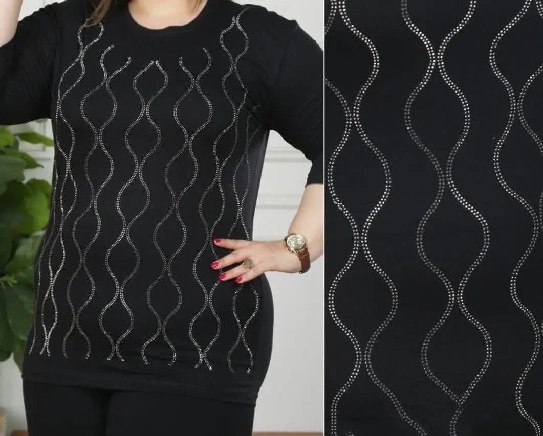 تونیک قواره دار آستین سه رب...