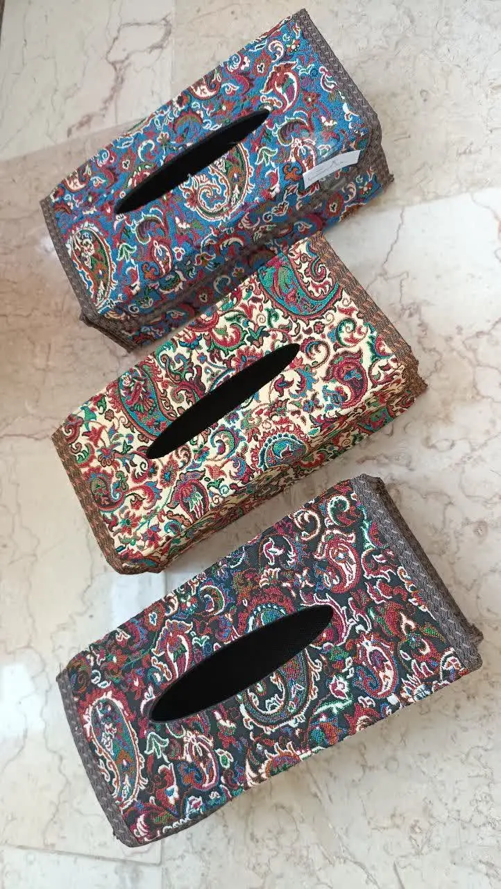 ✅جا دستمال کاغذی ترمه در سه رنگ 
