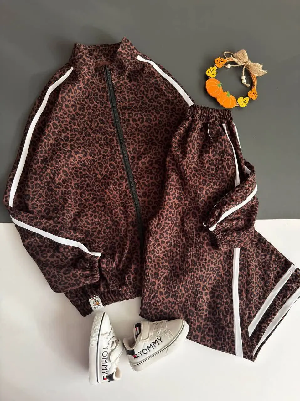 🐆 ست سویشرت و شلوار بگ پلنگی