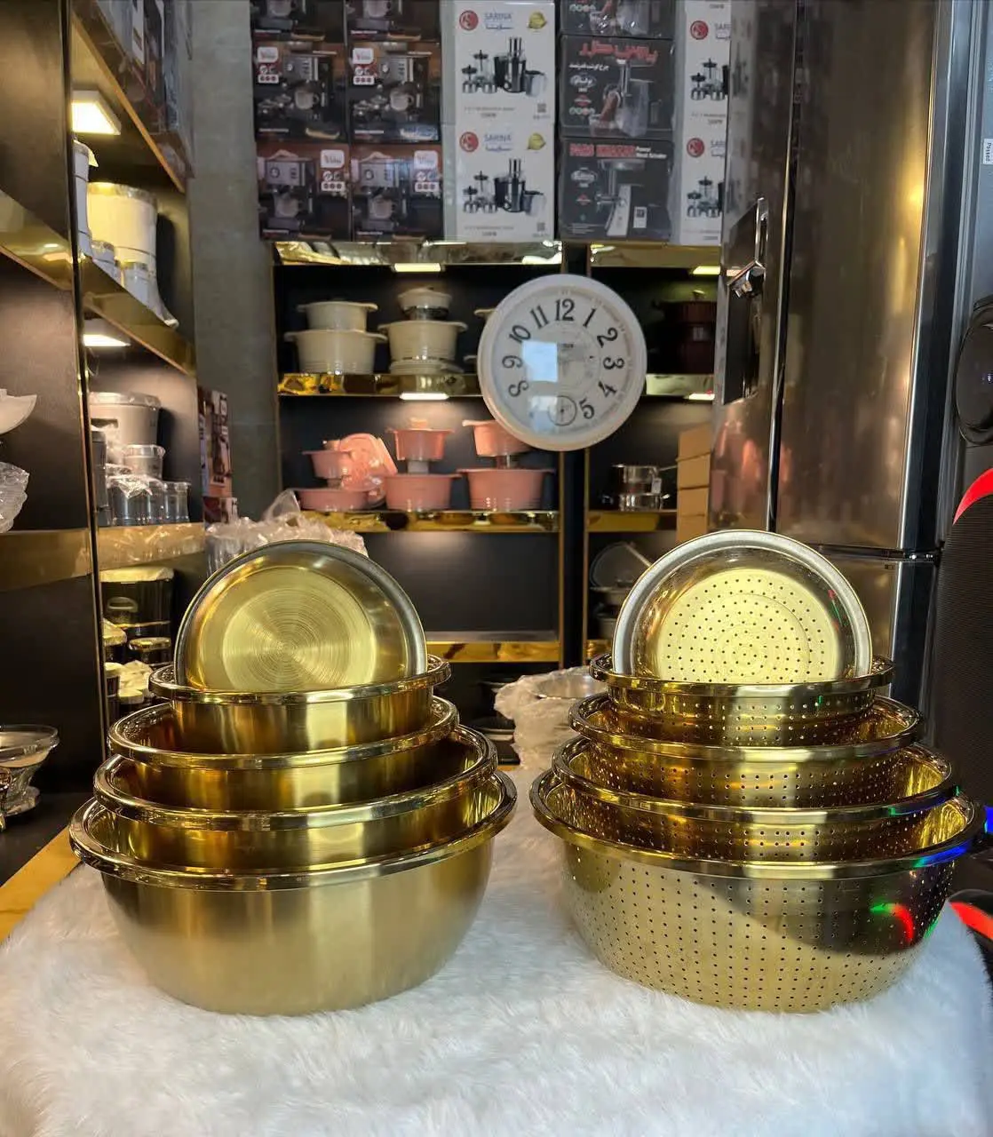 ابکش و لگن ۵ پارچه طلایی