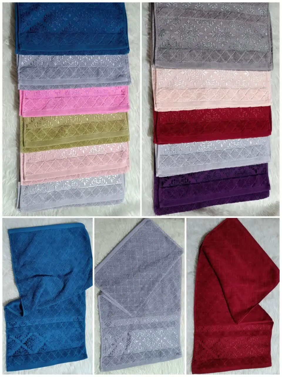 حوله دست و صورت دورو نخ ترک
