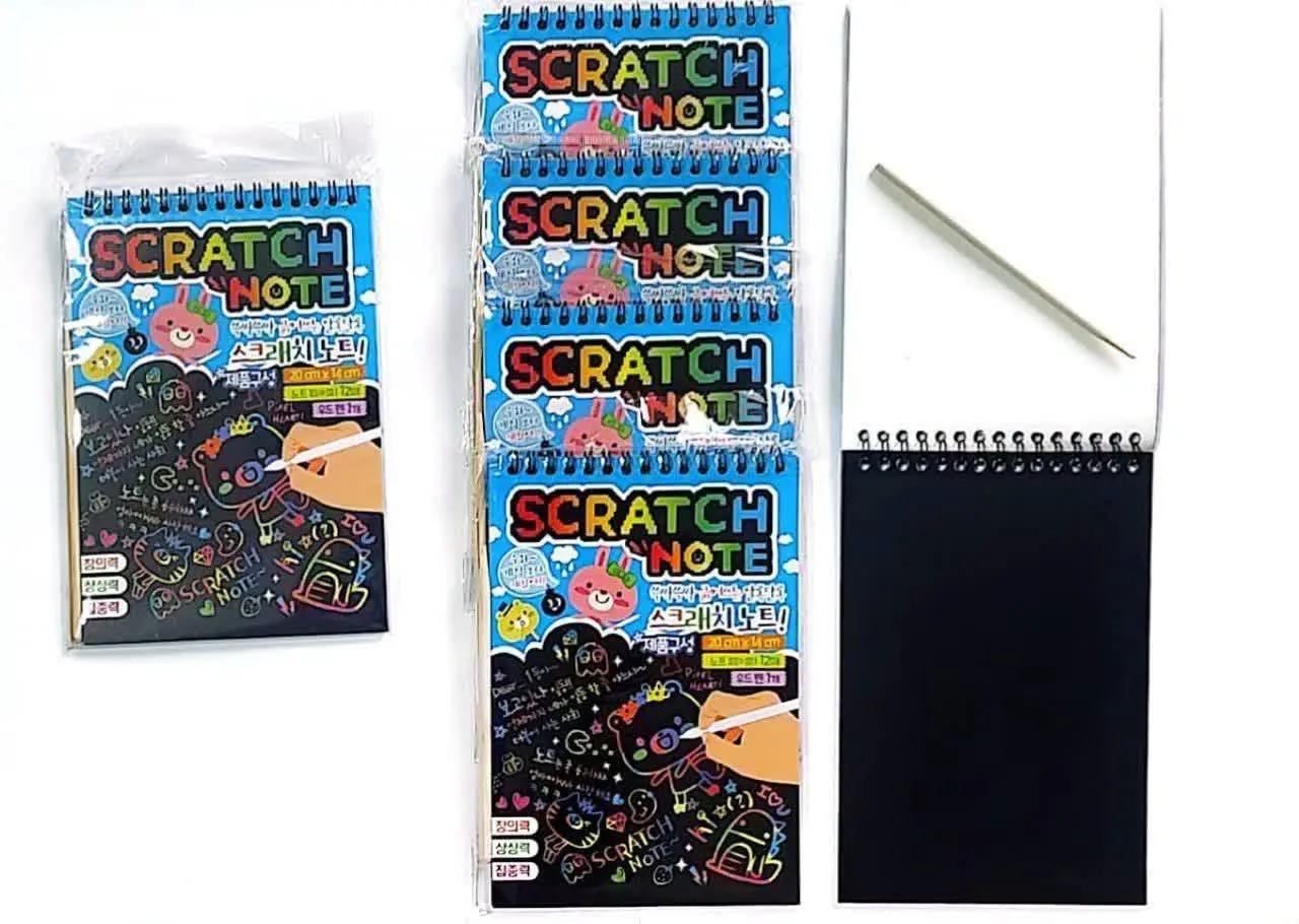 دفتر یادداشت زغالی ۱/۸ سیمی تک سلفون 
