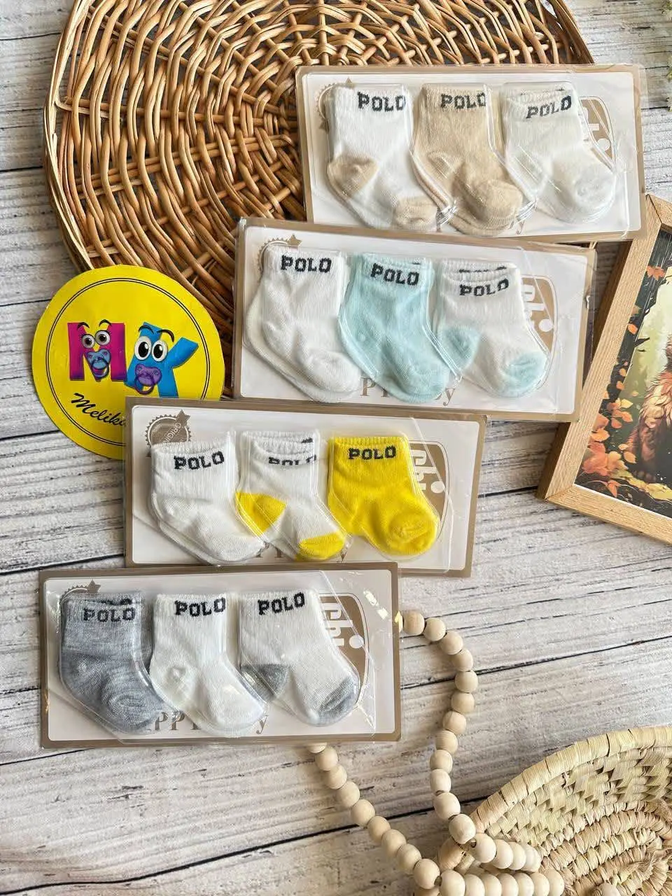 جوراب طرح POLO نوزادی و کودک کد ۷۱۰۶۰ 
