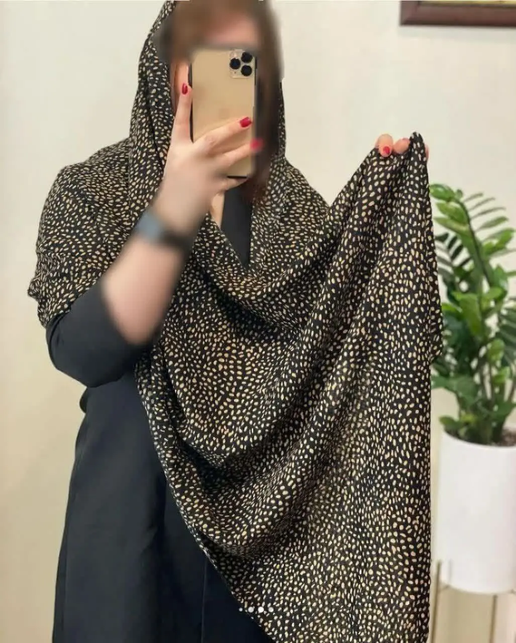 شال نخی طرحدار سنگی