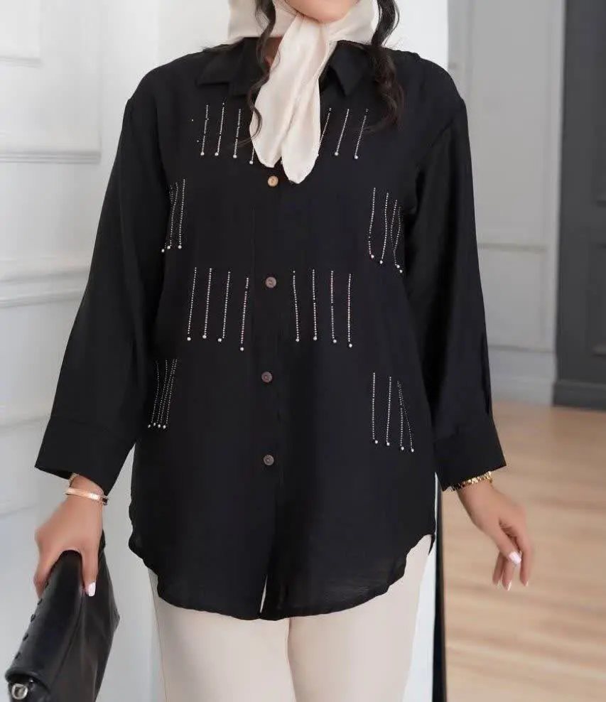 🔹نام: شومیز مانتویی مرواریدی
