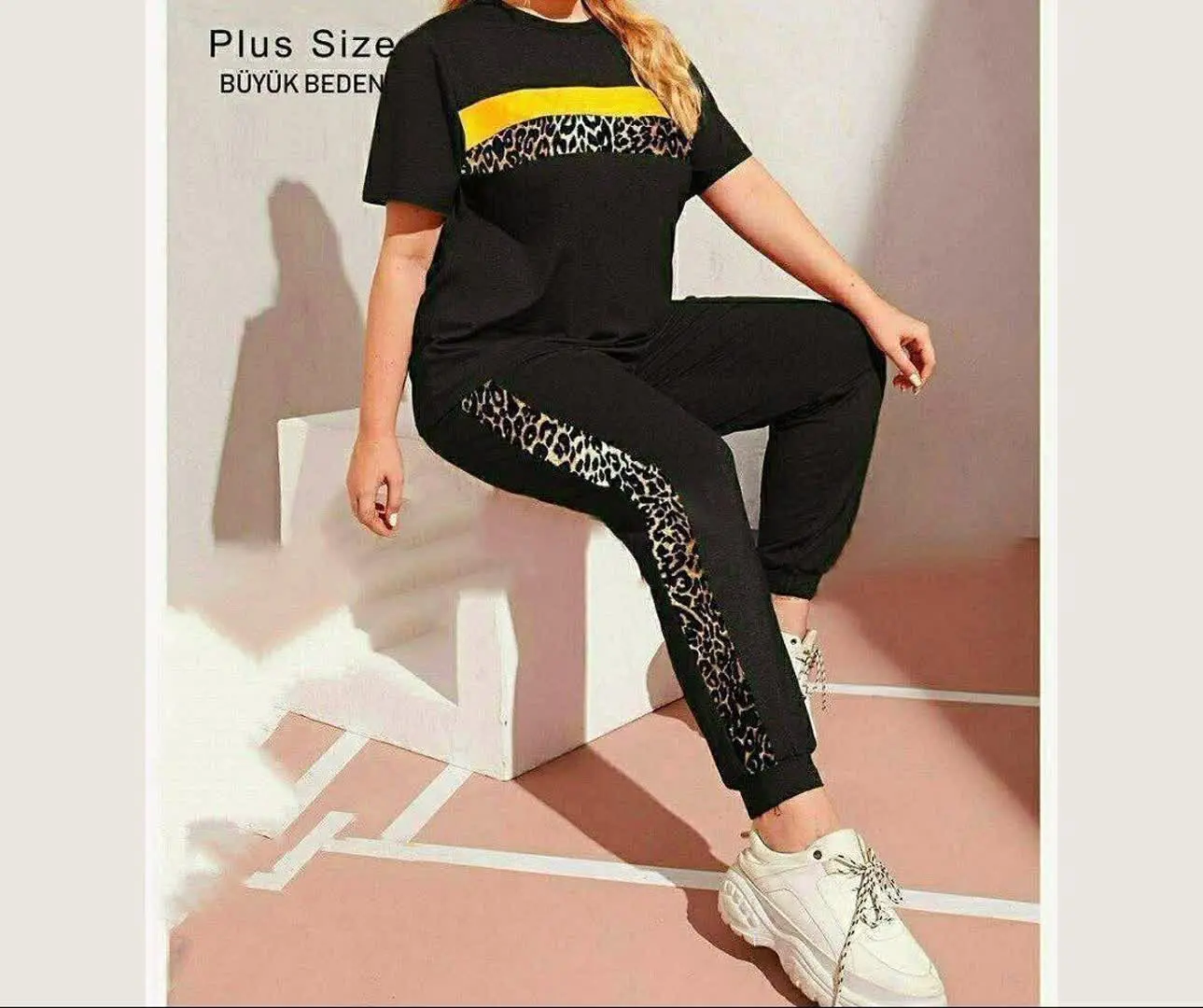 ❤️ #تیشرت_شلوار مدل پلنگی
