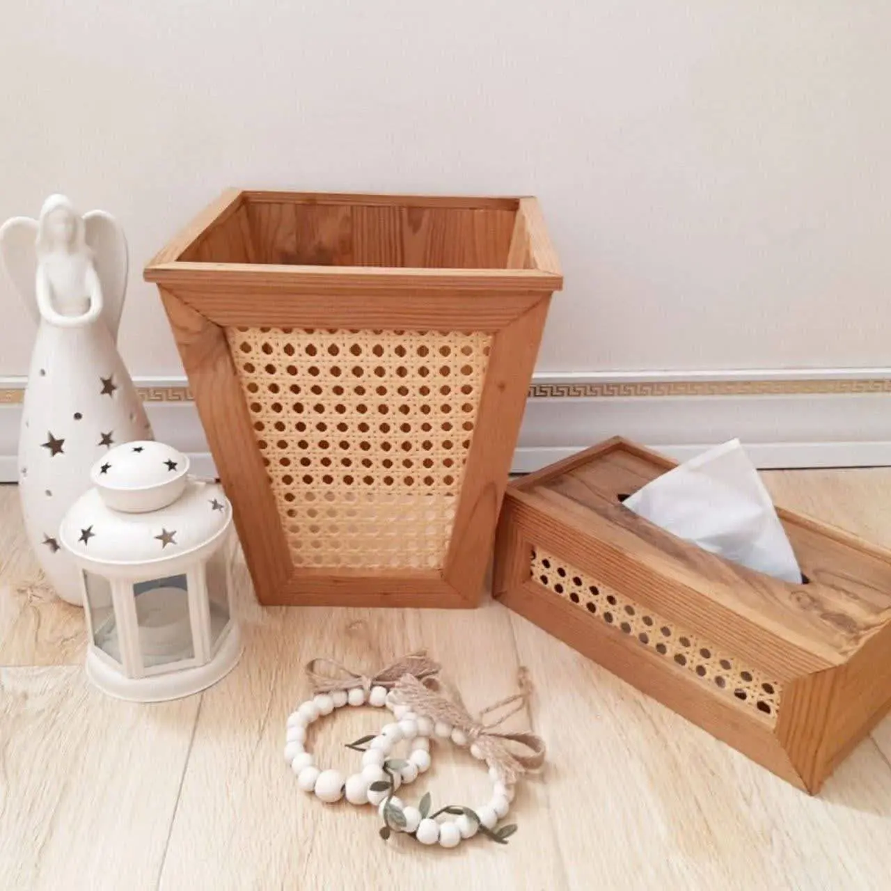 💥سطل و جادستمال حصیری💥