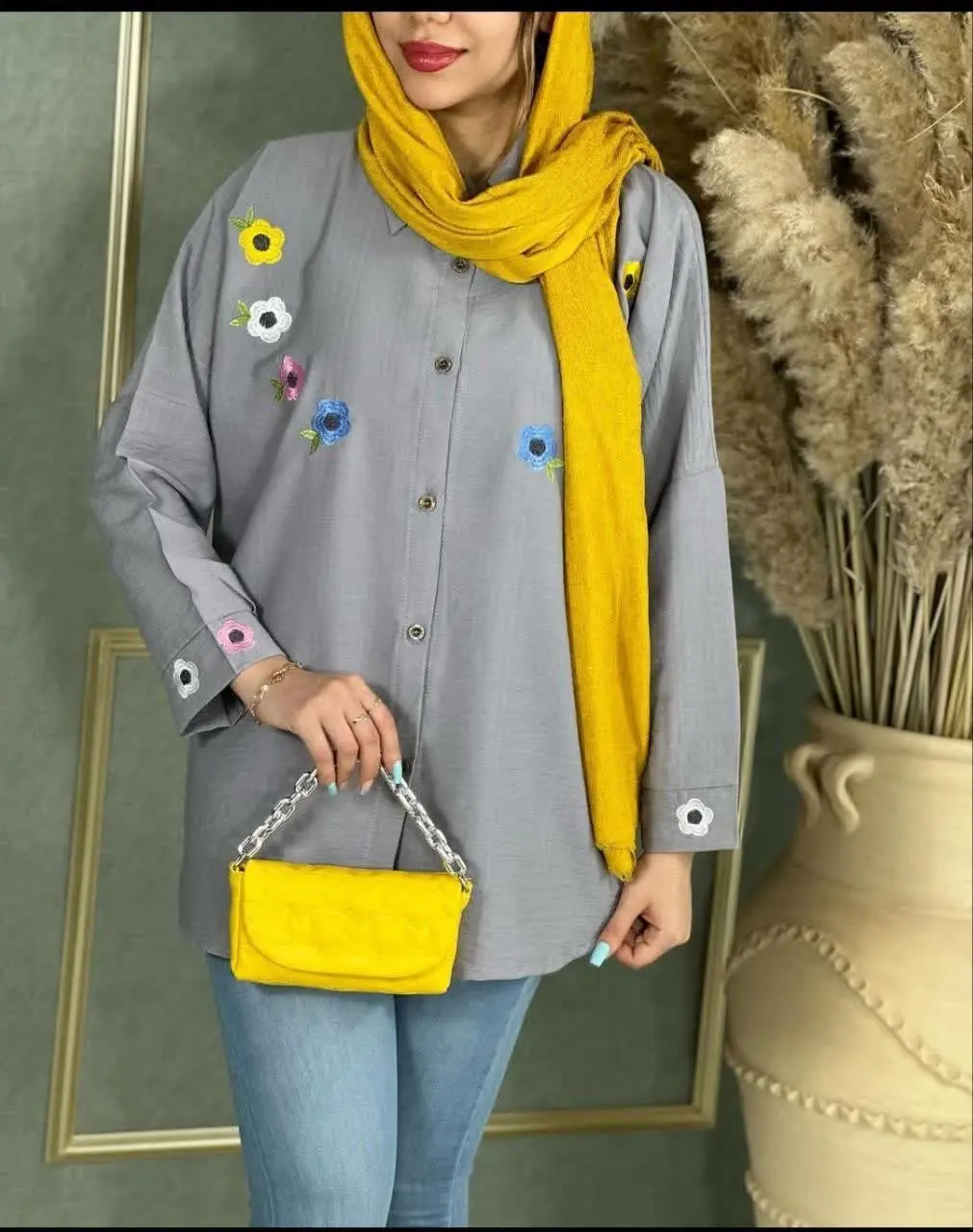 نام: شومیز مانتویی گلدوزی 
