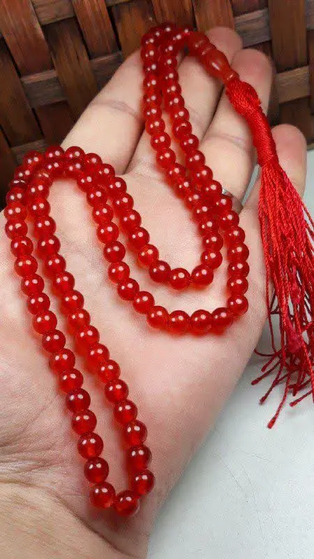 تسبیح عقیق سرخ بی نظیر و خو...