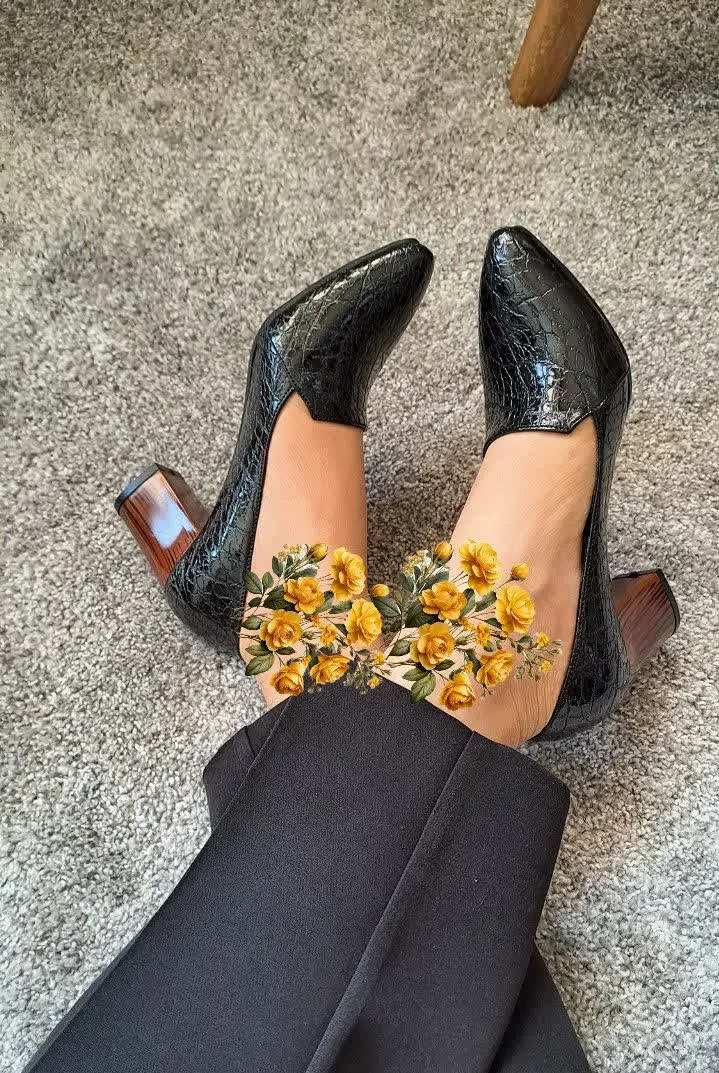 پاشنه ۶ سانت چوبی👉