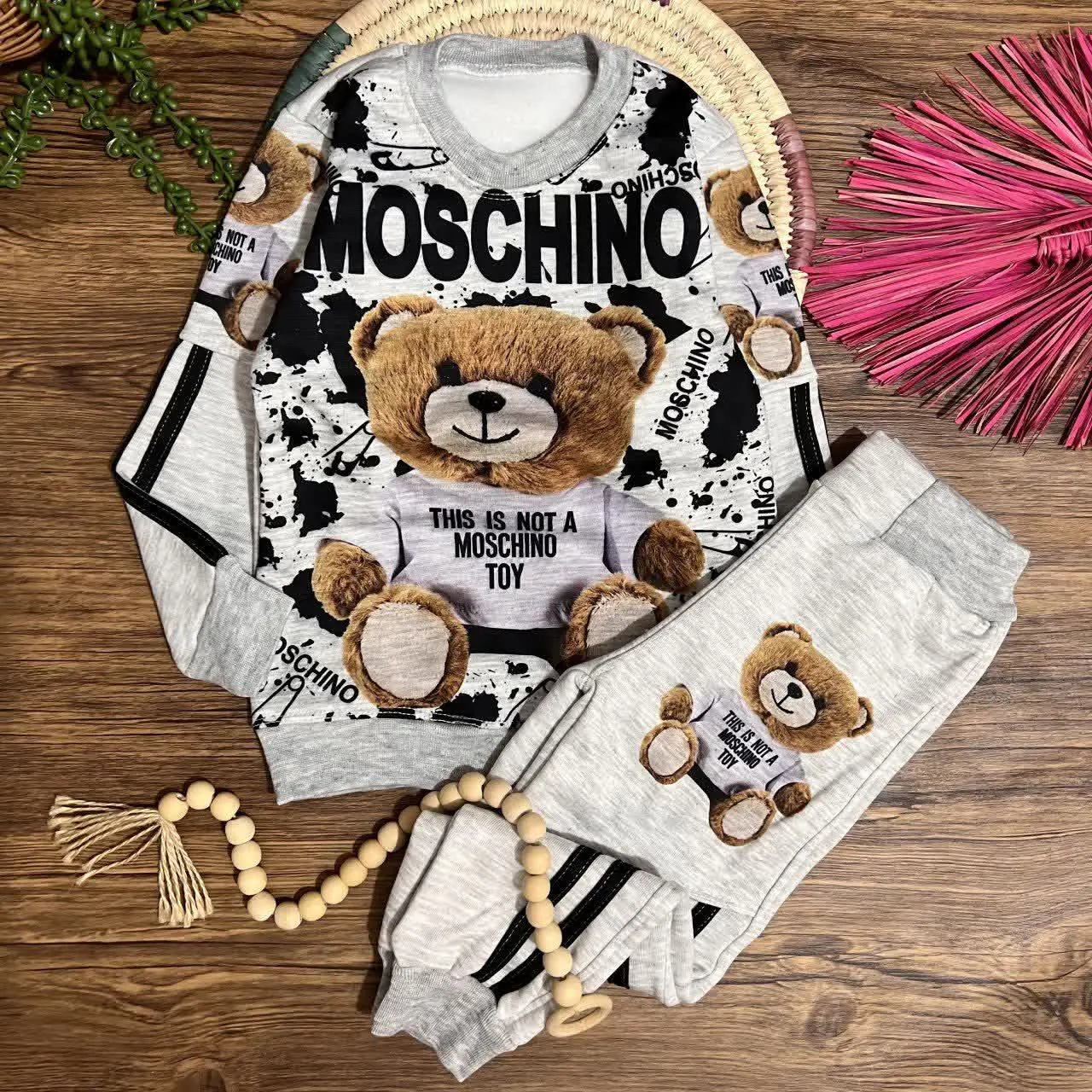 👚نام: ست خرس قهوه‌ای داخل کرکدار
