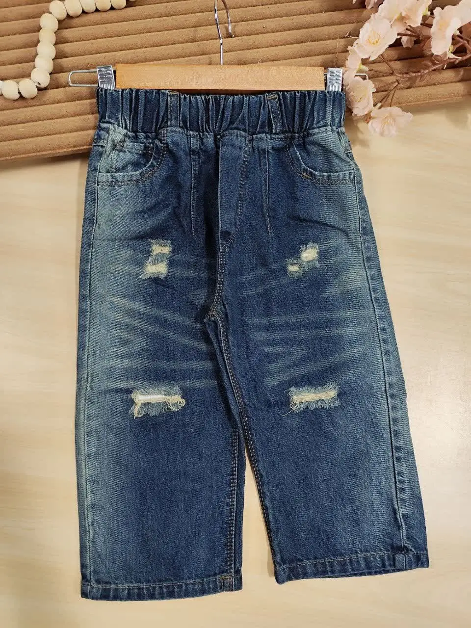 شلوار جین واید اقیانوسی 
