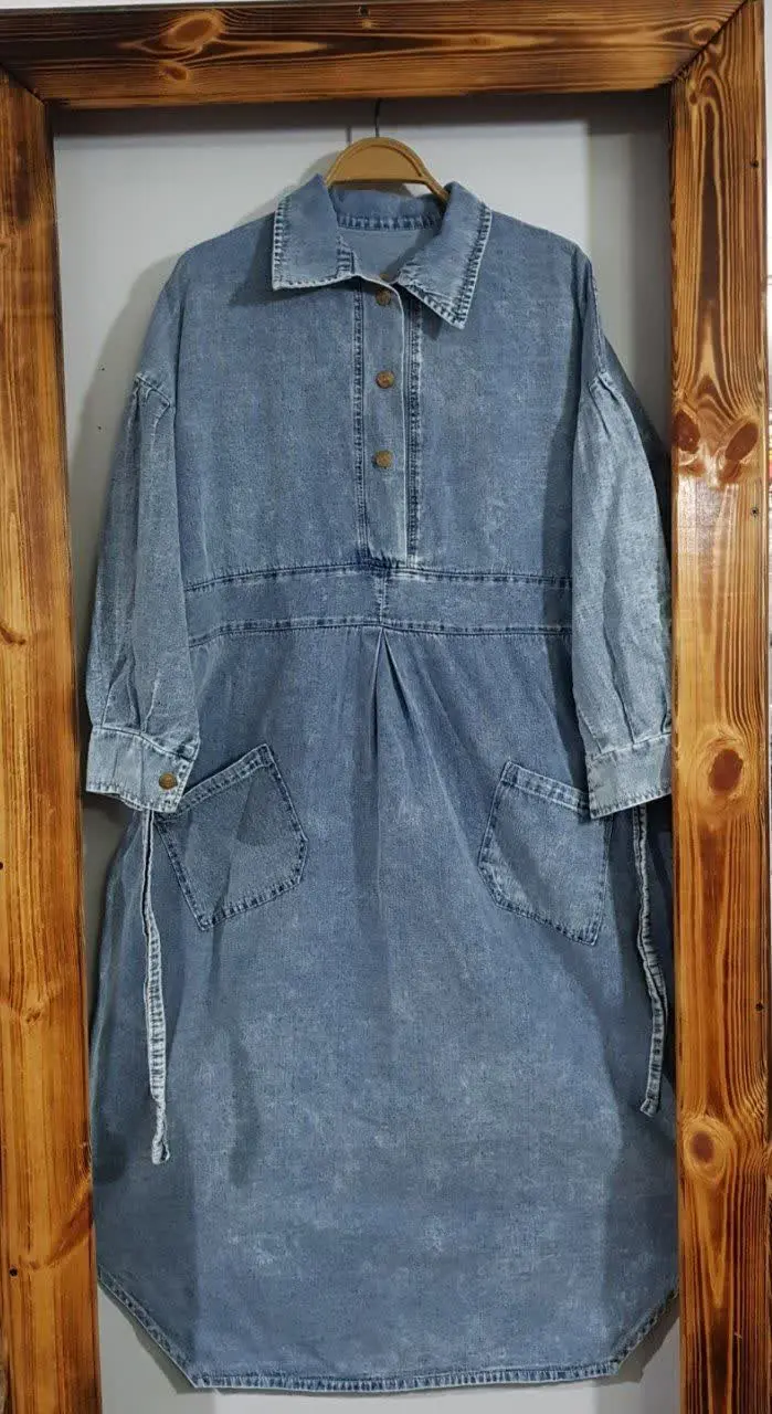 #پیراهن جین سه دکمه
