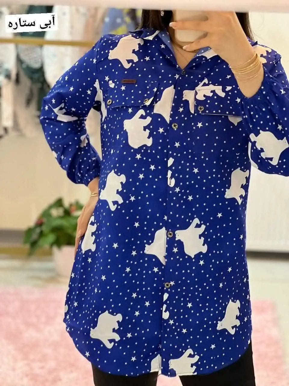 شومیز مانتویی طرحدار