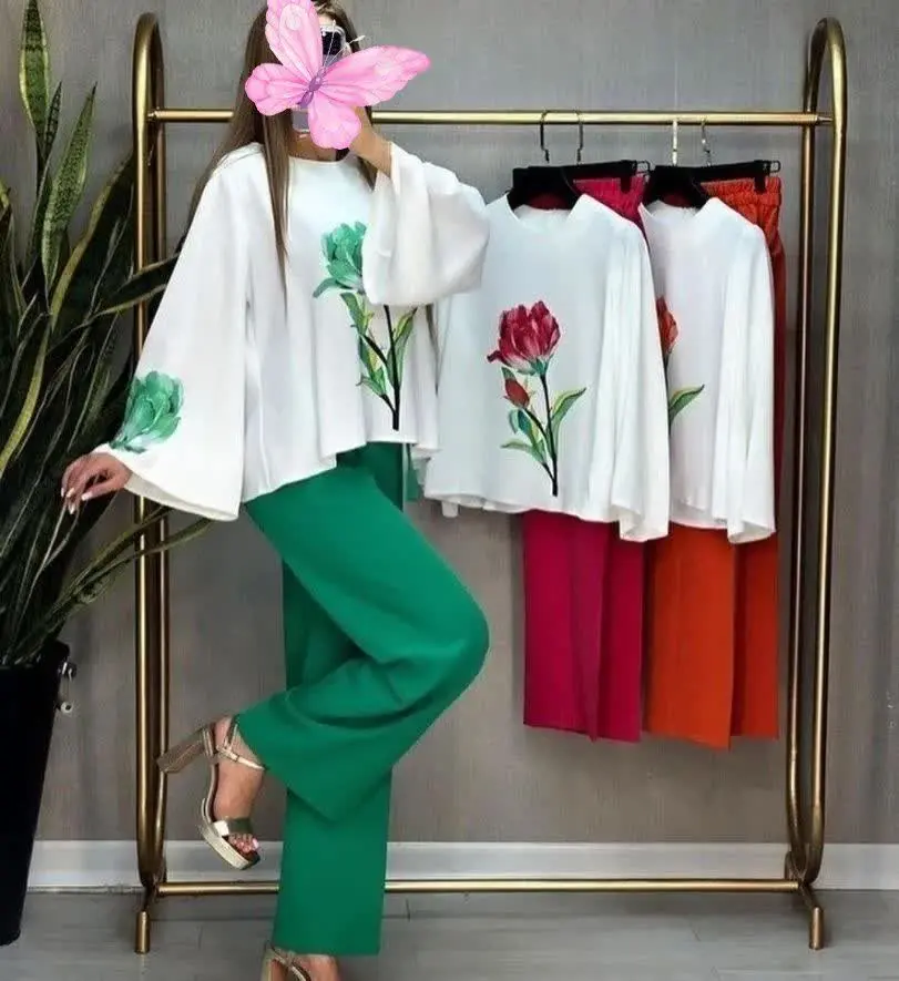 🍃نام: شومیز شلوار گل رز
