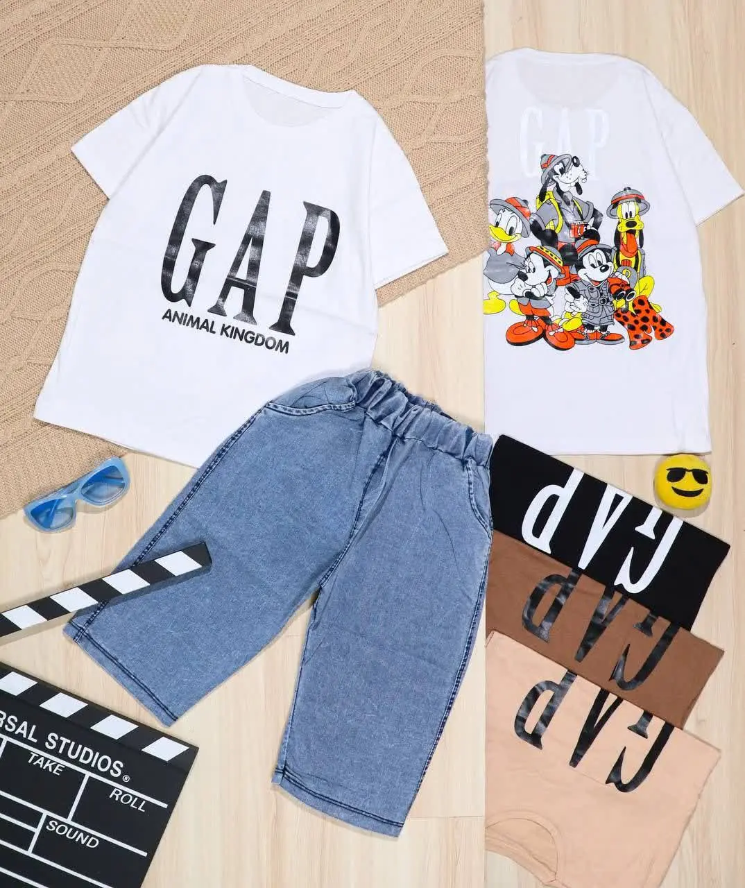 👫تیشرت و شلوارک جین GAP👫
