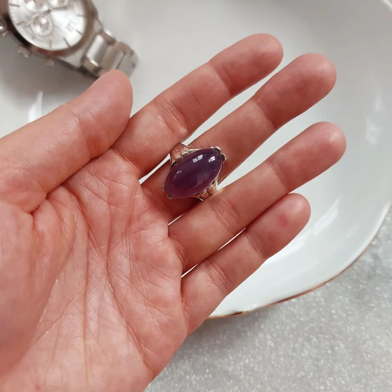 💗 انگشتر نقره و عقیق بسیار زیبا و باکیفیت 
